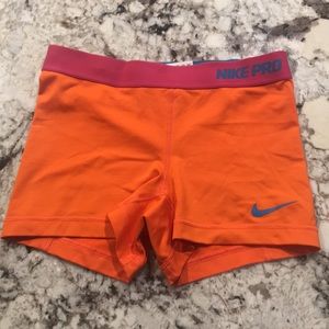 Orange Nike Pros Small